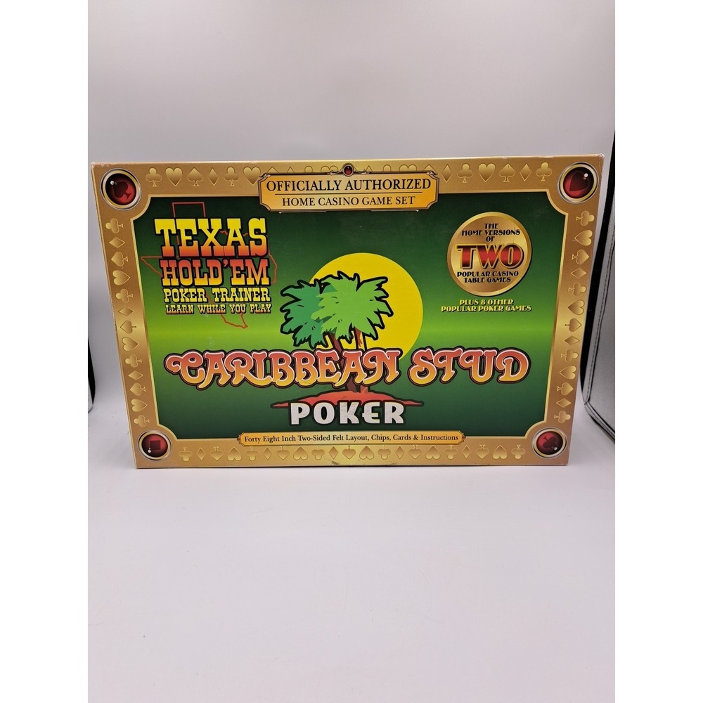 Texas Hold 'Em Poker Trainer Game Caribbean Stud Poker New Open Box
